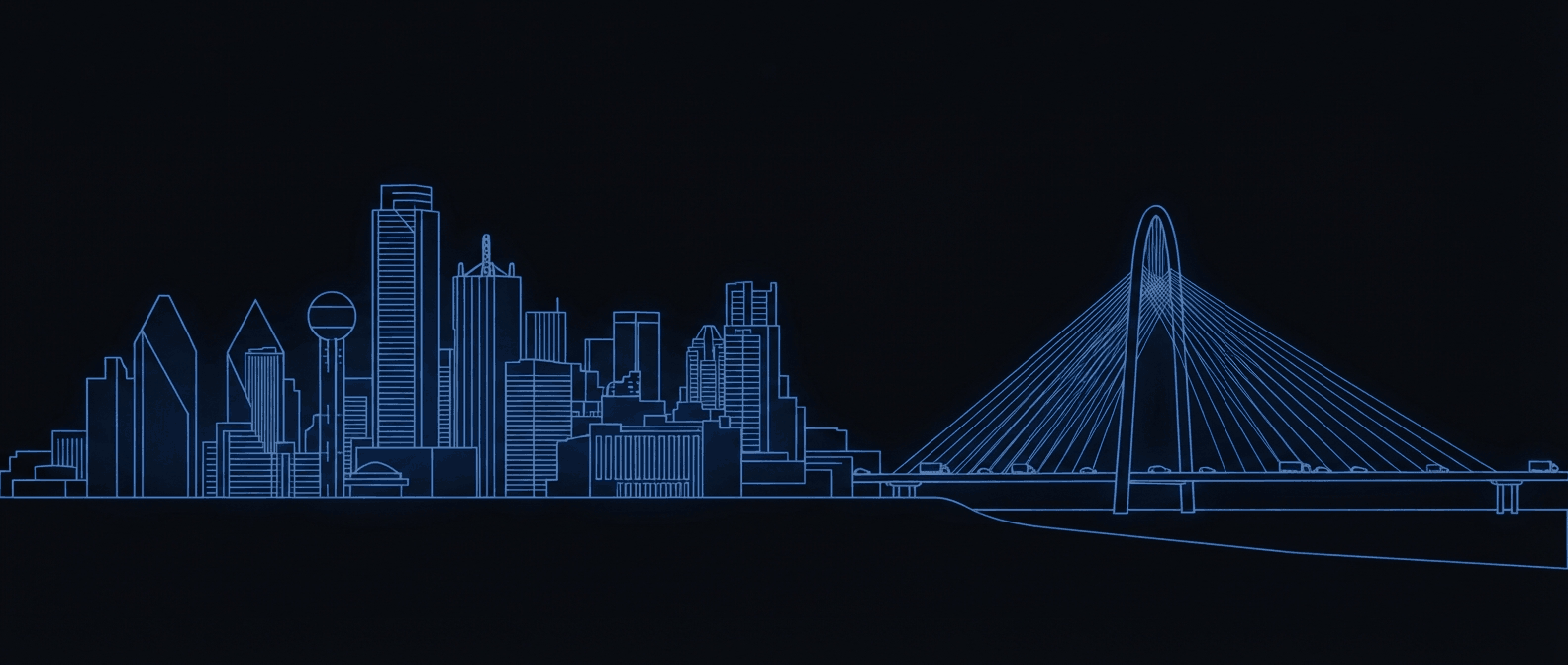 Dallas - Fort Worth skyline silhouette