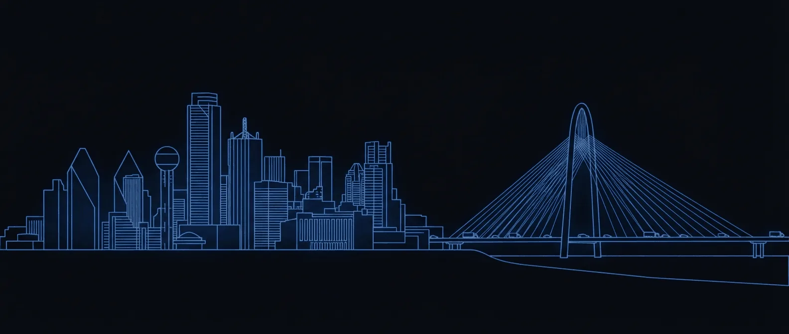 Dallas - Fort Worth skyline silhouette